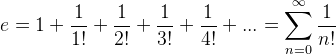 řada peo Eulerovo číslo